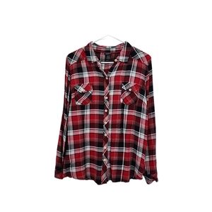 Torrid Women's Challis Button-Down Long Sleeve Shirt - 1